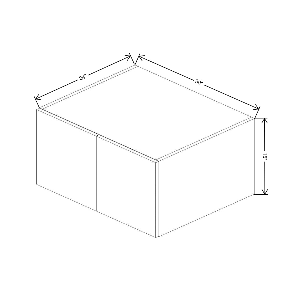 CNC Classic Broadway Beach 30" W X 15" H X 24" D Double Door Wall Cabinet