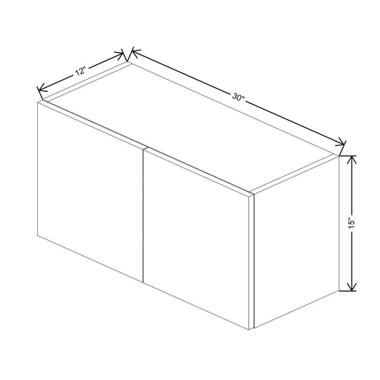 CNC Classic Milano Mirage 12" W X 42" H Double Door Wall End Cabinet