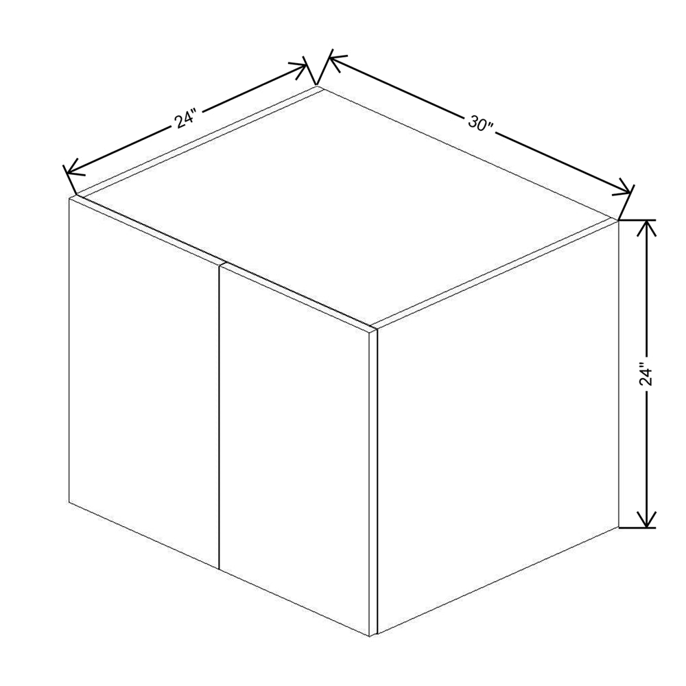 CNC Classic Broadway Beach 30" W X 24" H X 24" D Double Door Wall Cabinet
