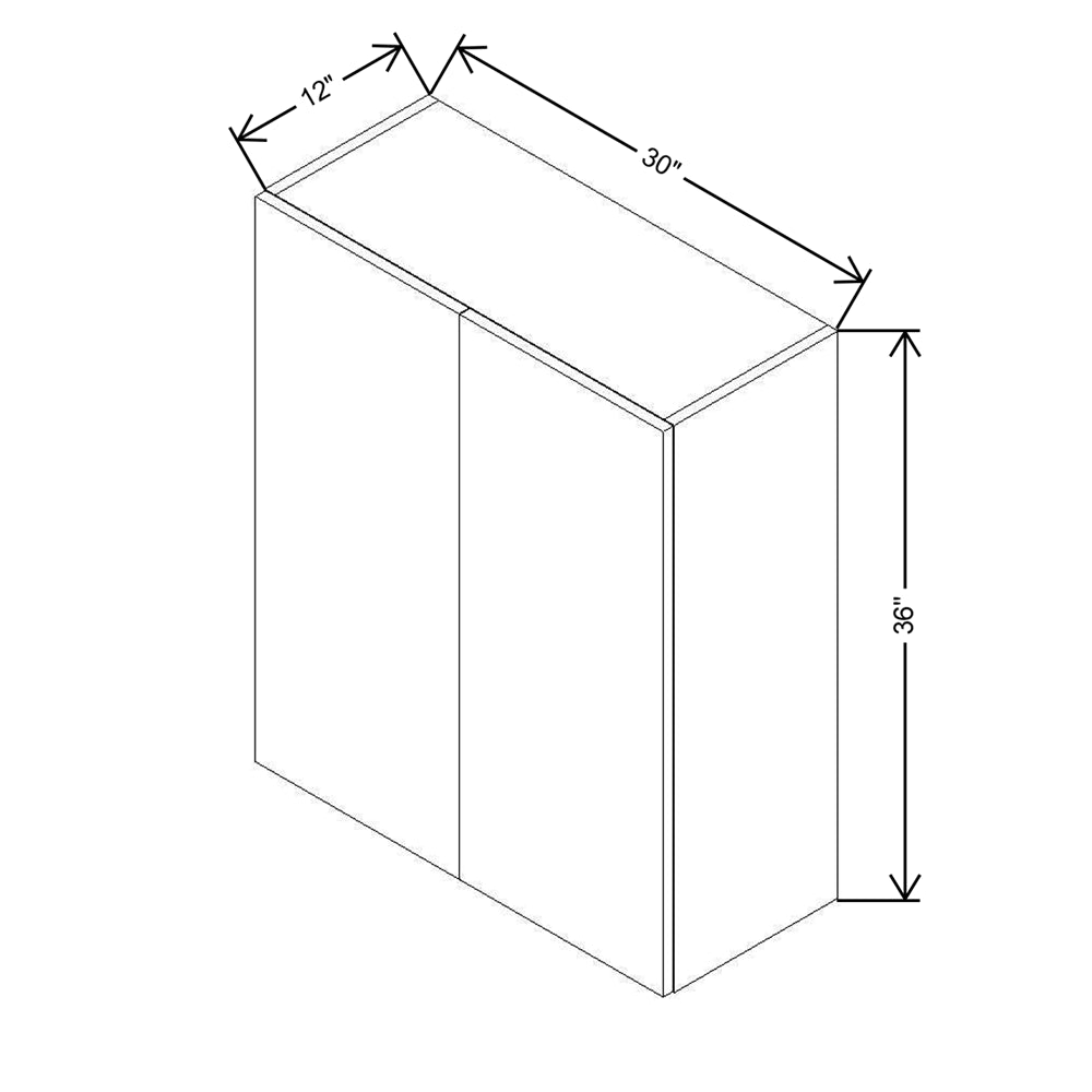 CNC Classic Broadway Cobalt 30" W X 36" H Double Door Wall Cabinet