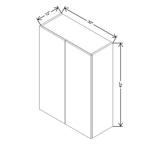 CNC Classic Milano Sunset 33" W X 36" H Double Door Wall Cabinet