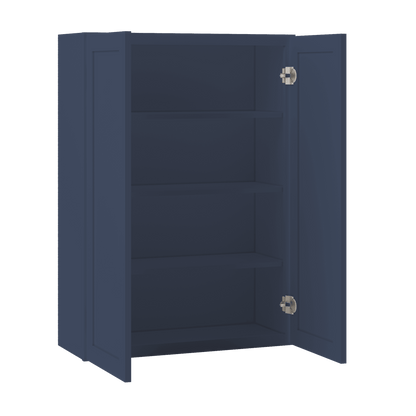 Wall Kitchen Cabinet W3042 Danbury Blue LessCare 30 in. width 42 in. height 12 in. depth