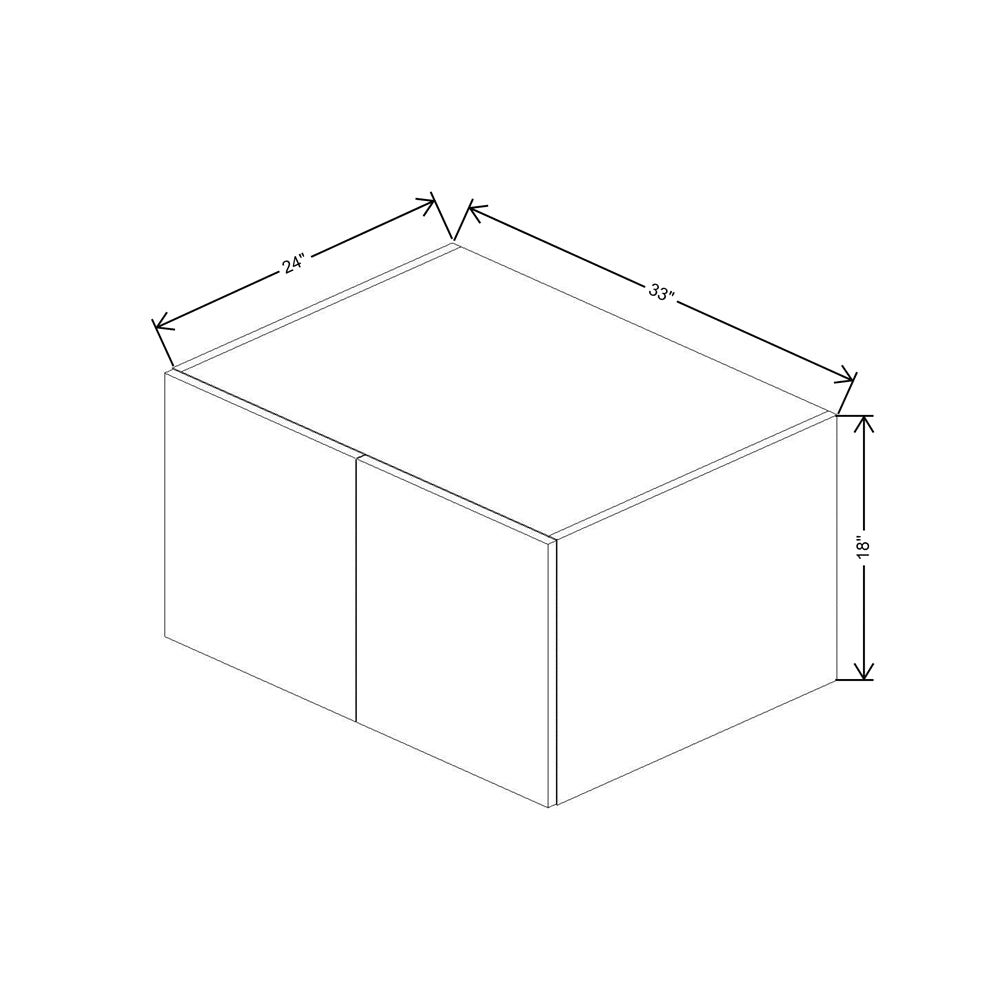 CNC Concord Park Ave Ocean 33" W X 18" H X 24" D Double Door Wall Cabinet