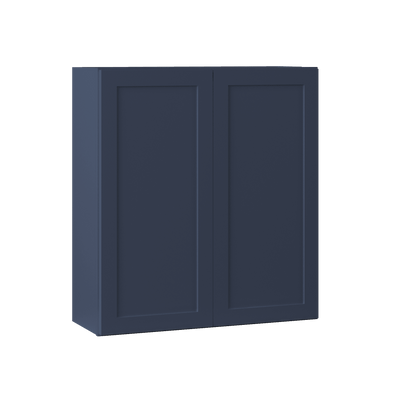 Wall Kitchen Cabinet W3336 Danbury Blue LessCare 33 in. width 36 in. height 12 in. depth