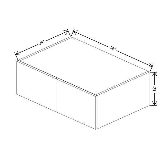 CNC Classic Highland White 36" W X 12" H X 24" D Double Door Wall Cabinet