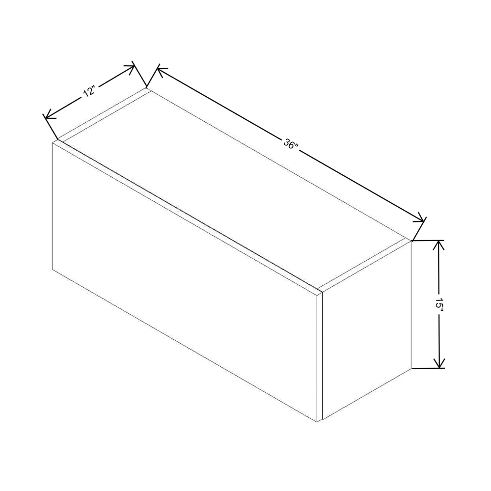 CNC Classic Versailles White 36" W X 15" H Horizontal Wall Cabinet