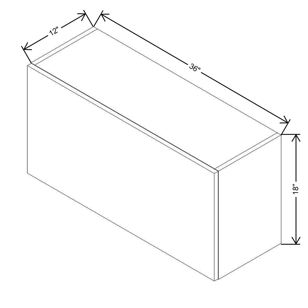 CNC Classic Versailles White 36" W X 18" H Horizontal Wall Cabinet