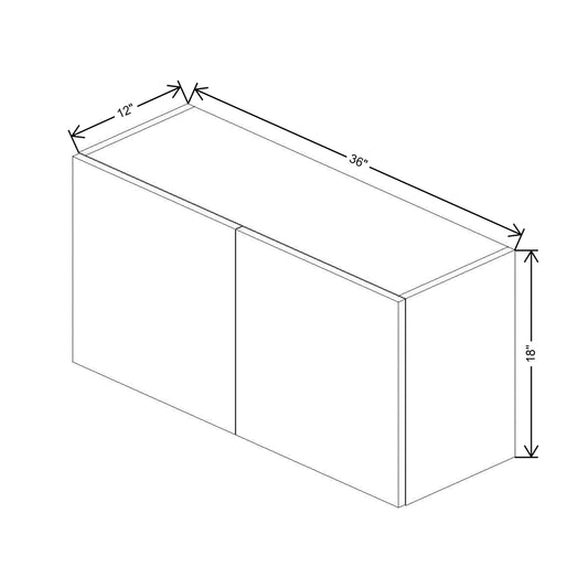 CNC Classic Versailles White 36" W X 18" H Double Door Wall Cabinet