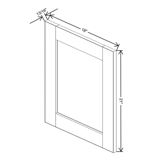 J&K Mahogany J5 Dummy Door Panel 18" W x 21" H