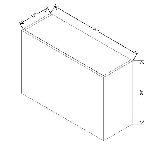 CNC Classic Versailles White 36" W X 24" H Horizontal Wall Cabinet
