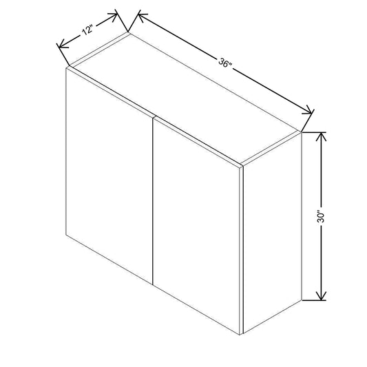 CNC Classic Versailles White 36" W X 30" H Double Door Wall Cabinet