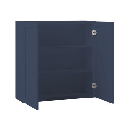 Wall Kitchen Cabinet W3636 Danbury Blue LessCare 36 in. width 36 in. height 12 in. depth