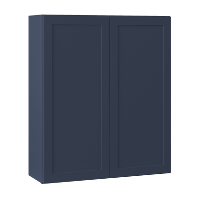 Wall Kitchen Cabinet W3642 Danbury Blue LessCare 36 in. width 42 in. height 12 in. depth