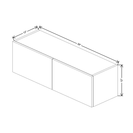 CNC Luxor 5-Piece White 39" W X 12" H Double Door Wall Cabinet