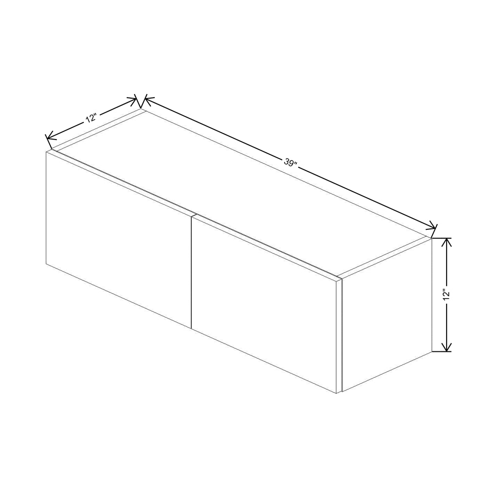 CNC Classic Versailles White 39" W X 12" H Double Door Wall Cabinet