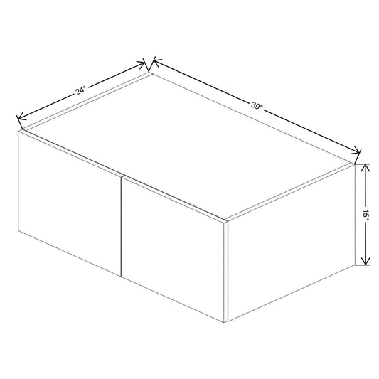 CNC Luxor 5-Piece White 39" W X 15" H X 24" D Double Door Wall Cabinet