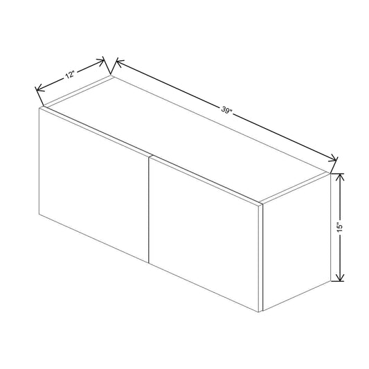 CNC Luxor 5-Piece White 39" W X 15" H Double Door Wall Cabinet
