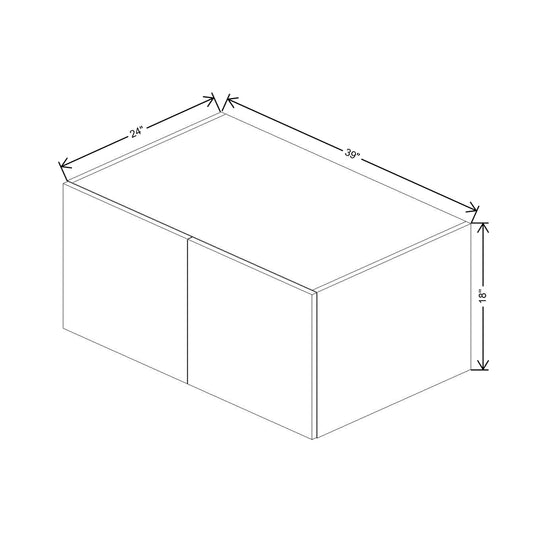 CNC Luxor 5-Piece White 39" W X 18" H X 24" D Double Door Wall Cabinet