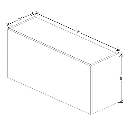 CNC Luxor 5-Piece White 39" W X 18" H Double Door Wall Cabinet