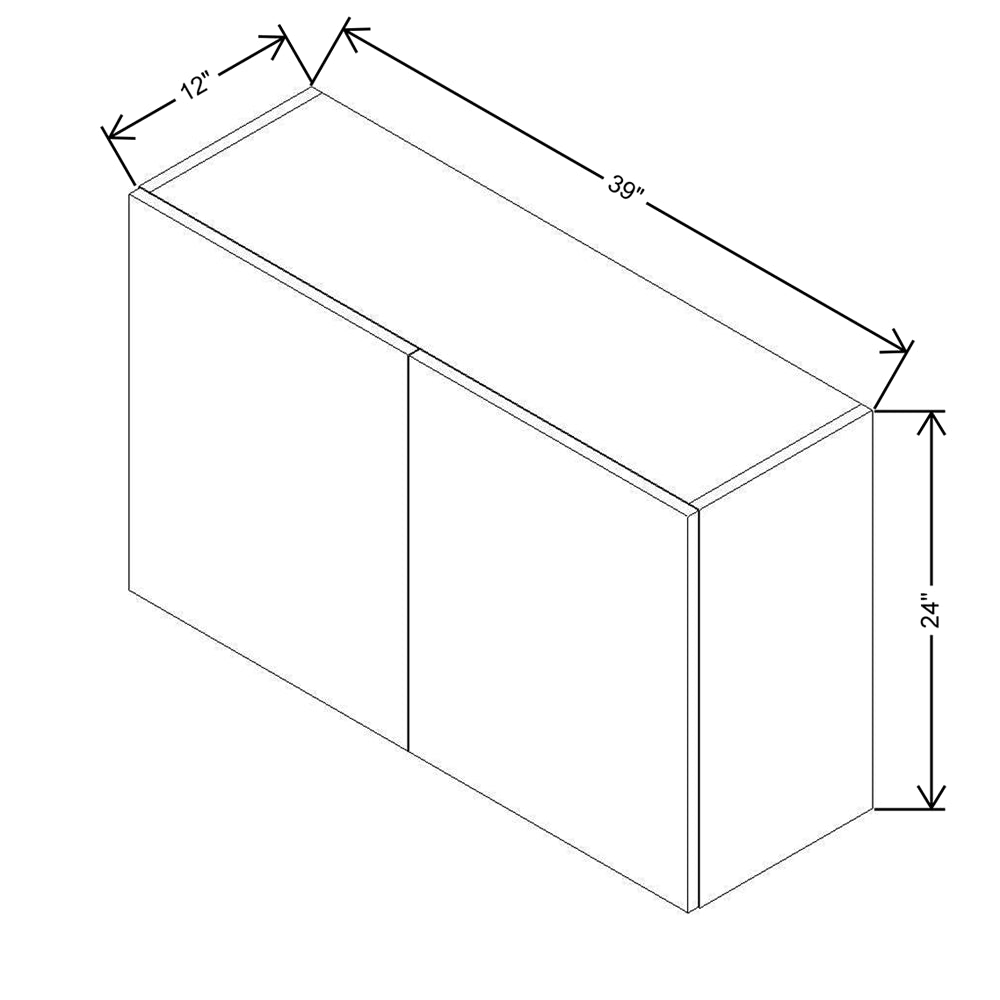 CNC Classic Broadway Cobalt 39" W X 24" H Double Door Wall Cabinet