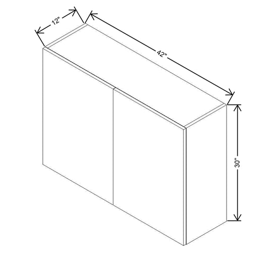 CNC Classic Versailles White 42" W X 30" H Double Door Wall Cabinet