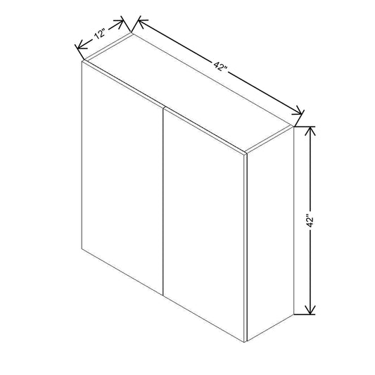 CNC Classic Milano Sunset 36 To 39" W X 36" H Double Door Blind Wall Cabinet