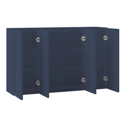 Wall Kitchen Cabinet W4830 Danbury Blue LessCare 48 in. width 30 in. height 12 in. depth