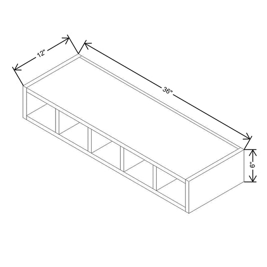 CNC Concord Newport White 36" W Wine Cubby