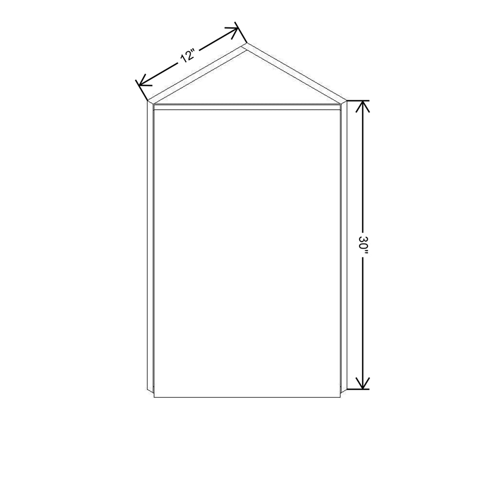 CNC Classic Broadway Coastal 12" W X 30" H Single Door Wall End Cabinet