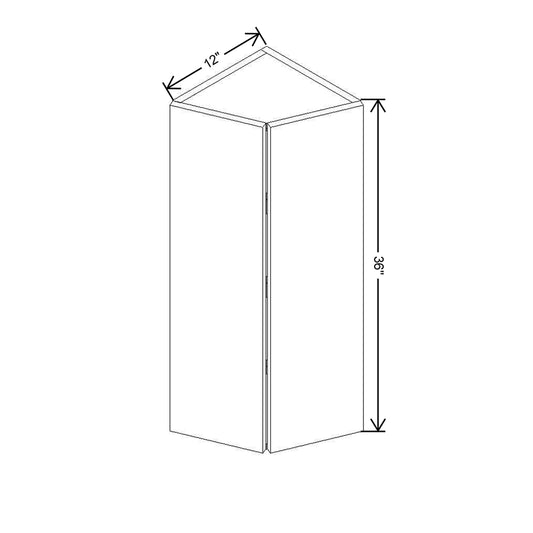 CNC Classic Broadway Almond 12" W X 36" H Double Door Wall End Cabinet