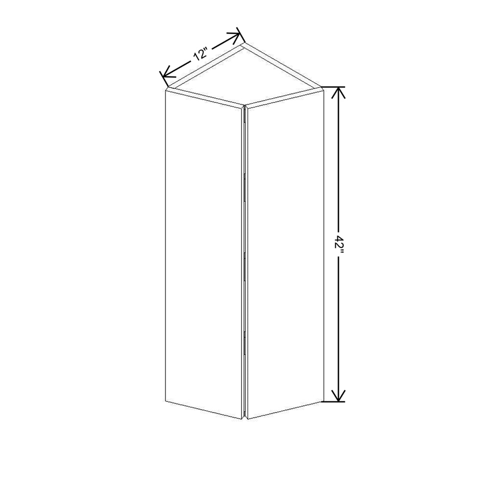 CNC Classic Broadway Coastal 12" W X 42" H Double Door Wall End Cabinet