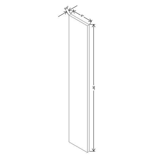 J&K Mahogany J5 Wall Filler 6" W x 36" H