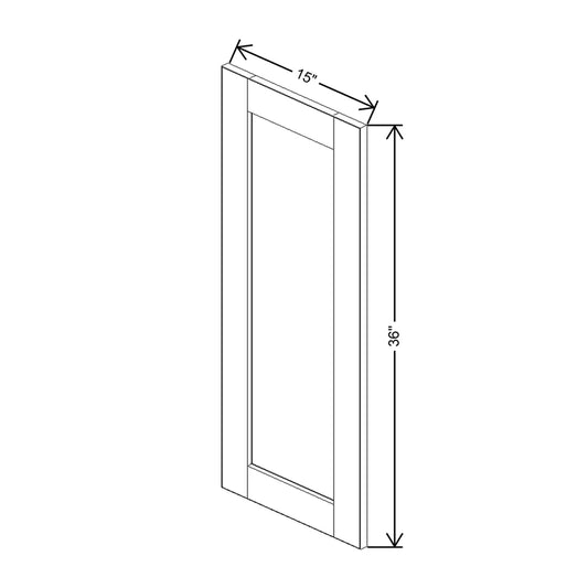 J&K Mahogany J5 Dummy Insert Door Panel 15" W x 36" H