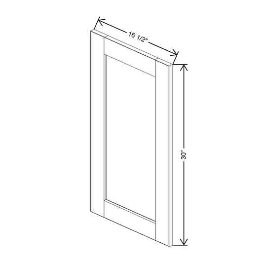 J&K Java Coffee S1 Dummy Insert Door Panel 16 1/2" W x 30" H