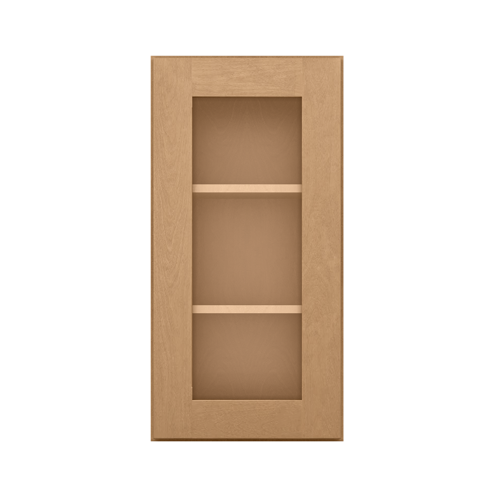 Mullion Door Wall Kitchen Cabinet WMD1530 Shaker Toffee 15 in. width 30 in. height 12 in. depth