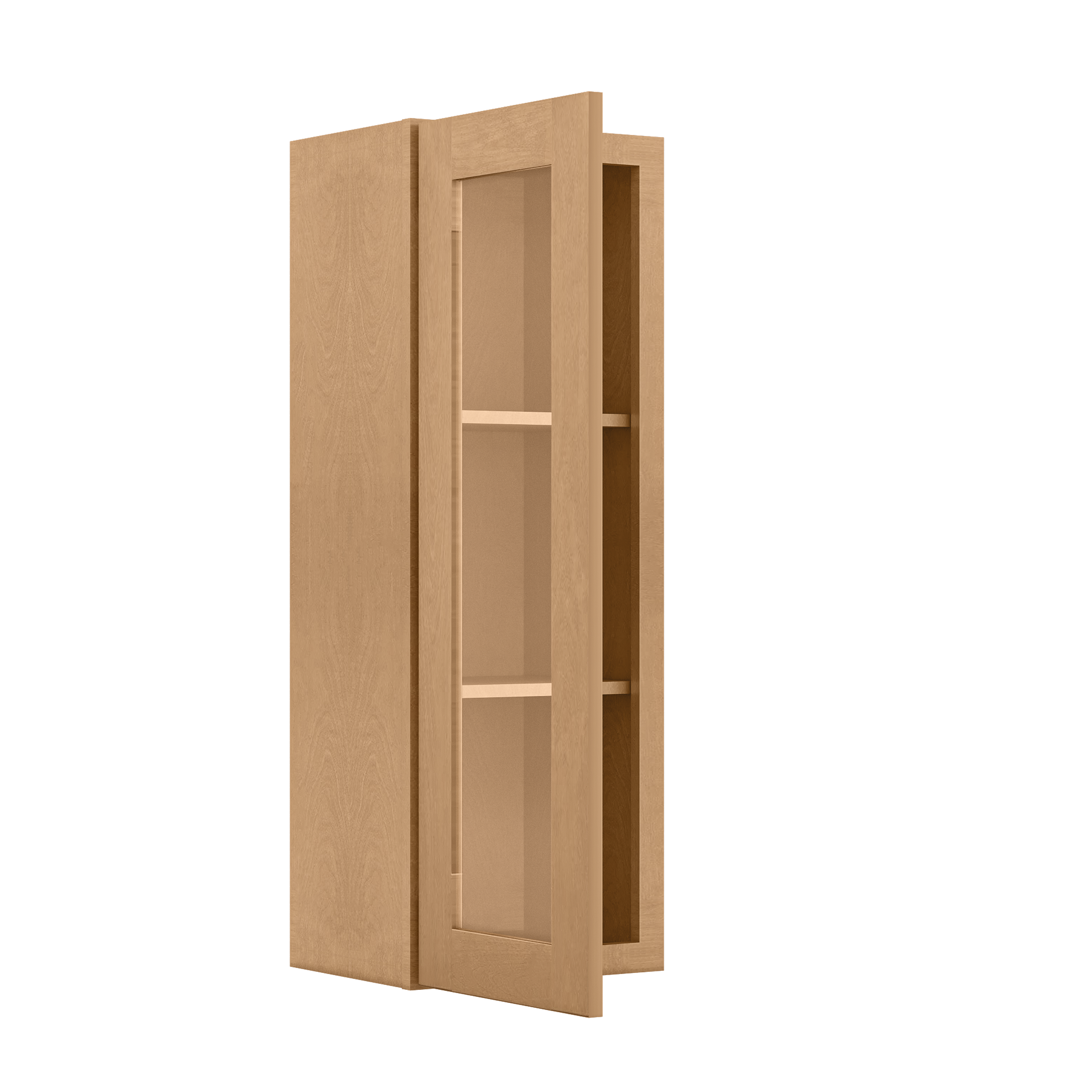 Mullion Door Wall Kitchen Cabinet WMD1542 Shaker Toffee 15 in. width 42 in. height 12 in. depth