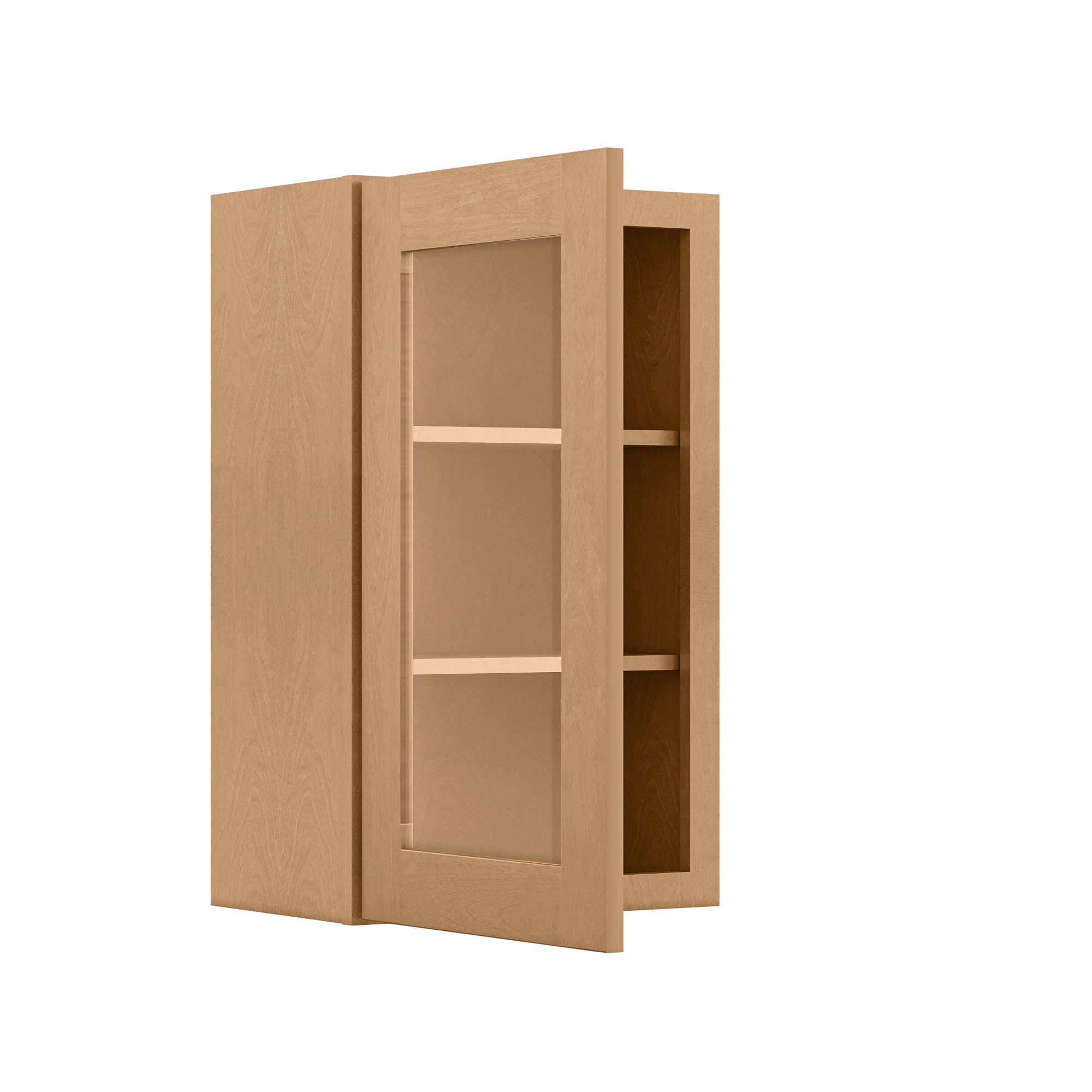 Mullion Door Wall Kitchen Cabinet WMD1830 Shaker Toffee 18 in. width 30 in. height 12 in. depth