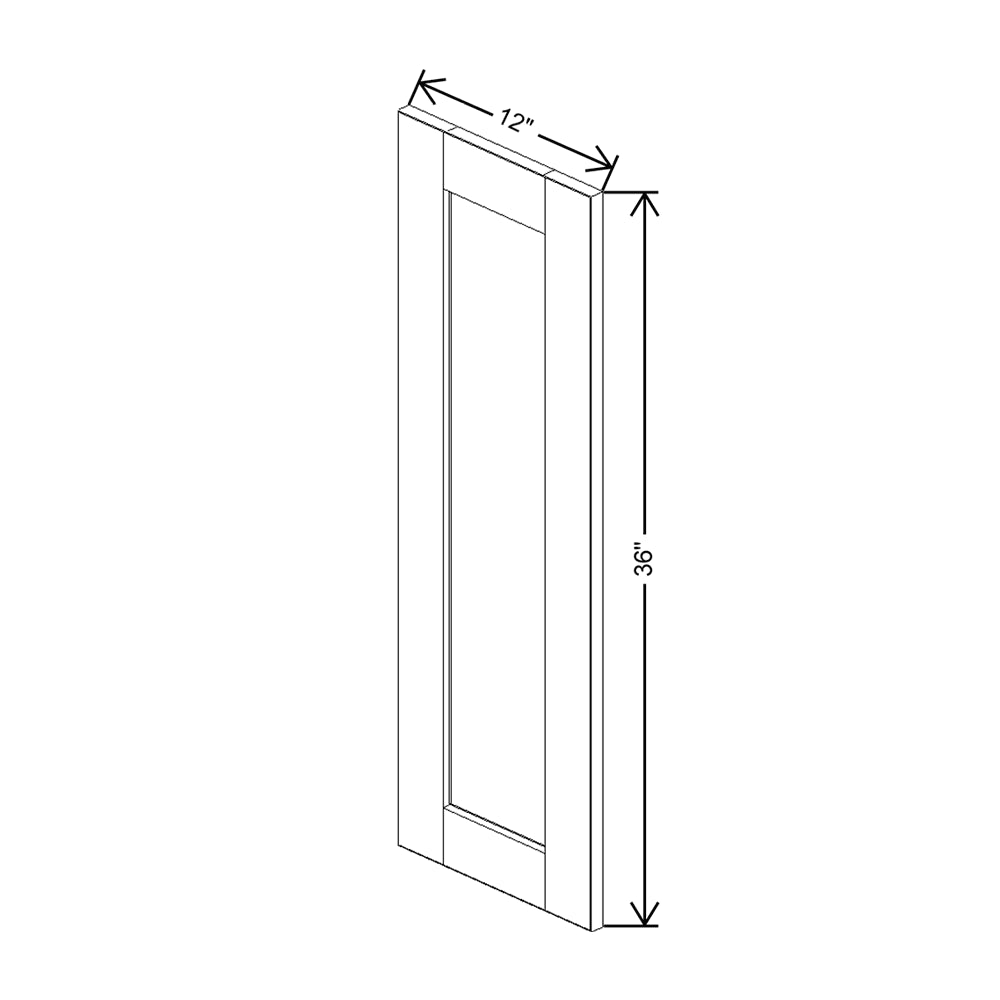 J&K Mahogany J5 Dummy Insert Door Glass 12" W x 36" H