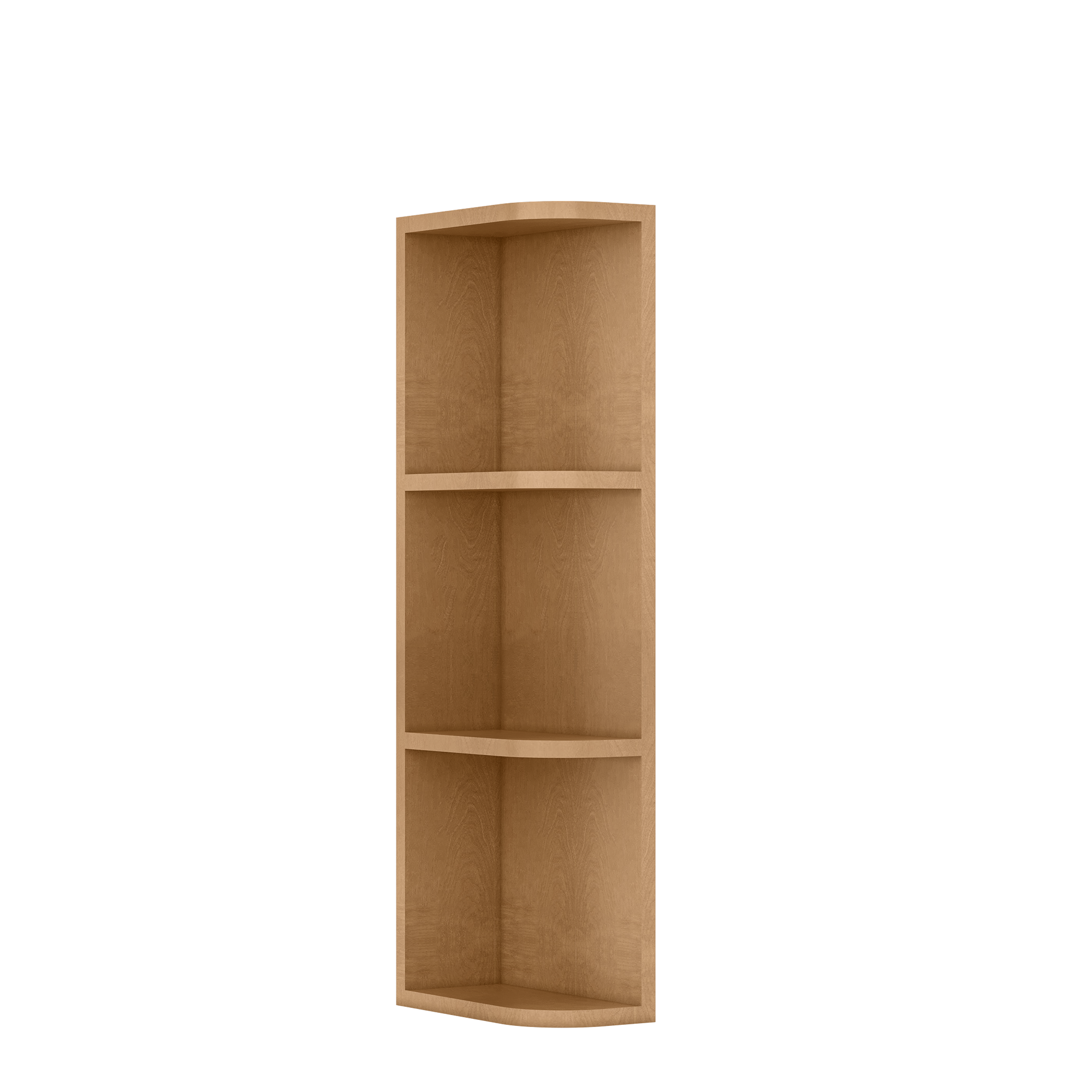 What-Not-Shelf Kitchen Cabinet WN636 Shaker Toffee LessCare 6 in. width 36 in. height 12 in. depth