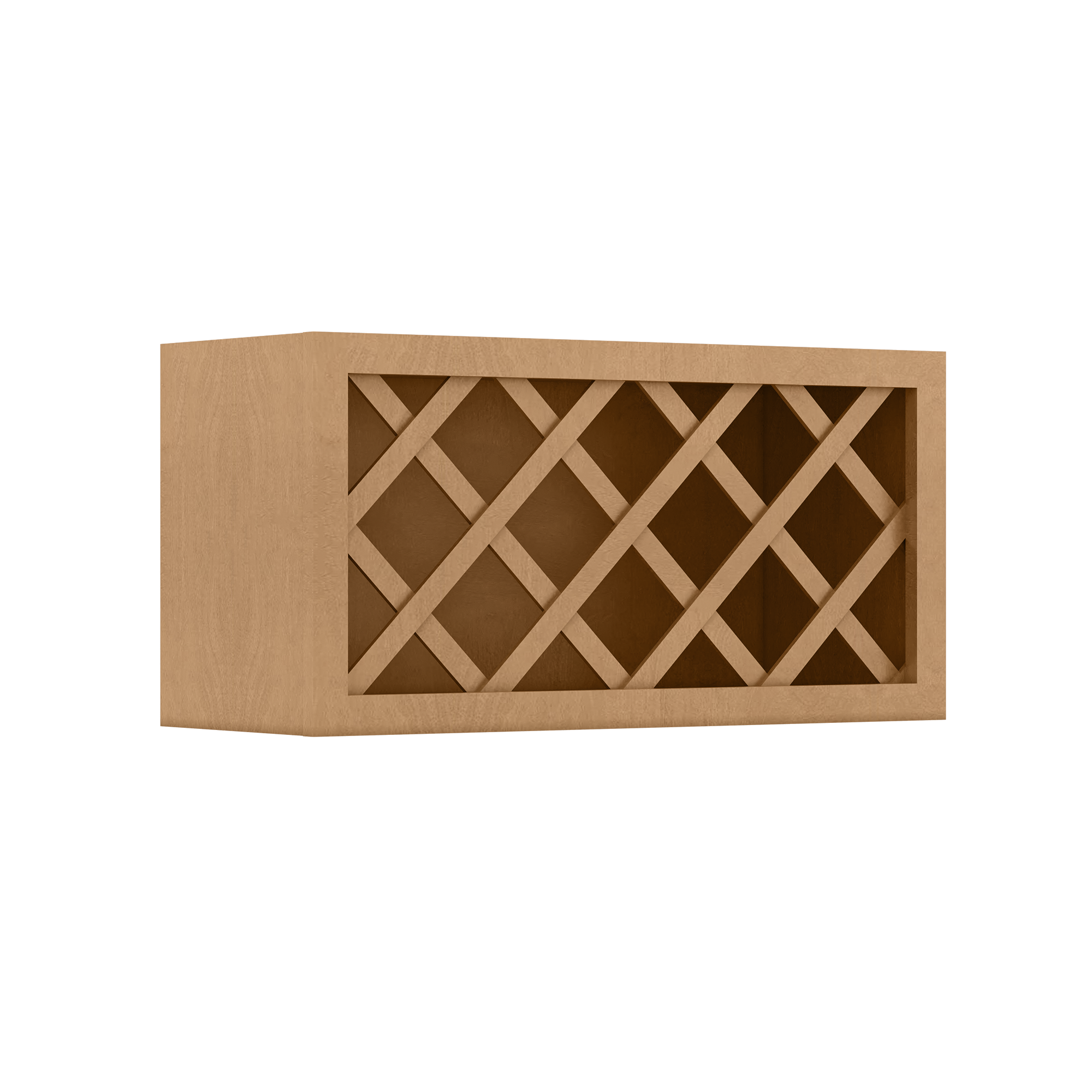 Wine Rack Kitchen Cabinet WR3015 Shaker Toffee LessCare 30 in. width 15 in. height 12 in. depth