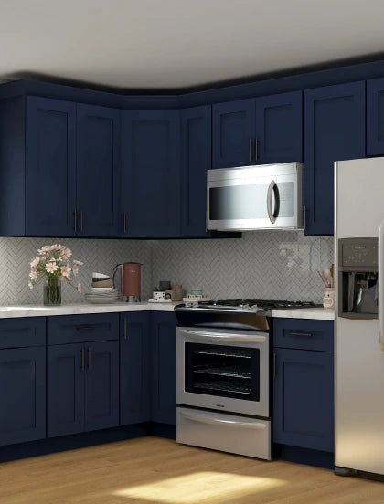 Blue Shaker Cabinets