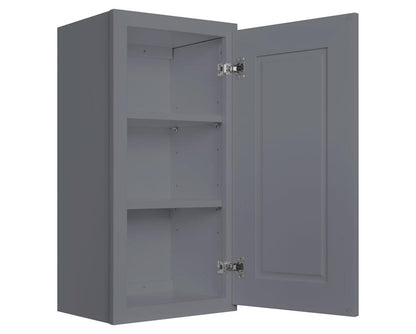 Mullion Door Wall Kitchen Cabinet WMD1542 Colonial Gray LessCare 15 in. width 42 in. height 12 in. depth