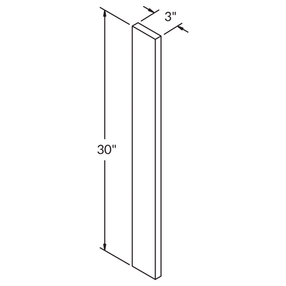 Straight Filler F330 Alpina White LessCare 3 in. width 30 in. height