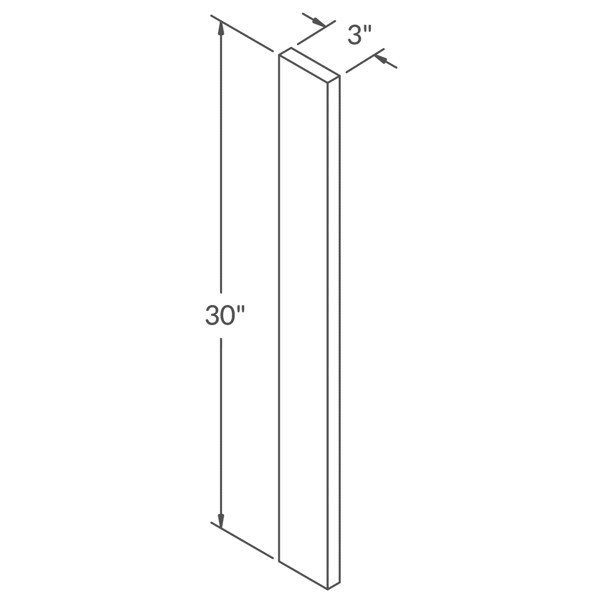 Straight Filler F330 Newport LessCare 3 in. width 30 in. height