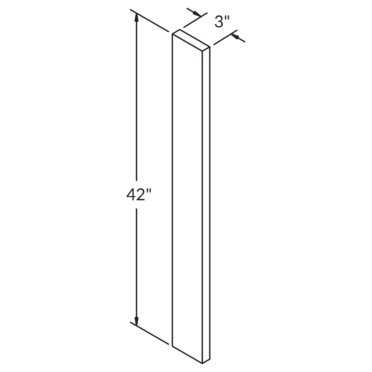 Straight Filler F342 Alpina White LessCare 3 in. width 42 in. height