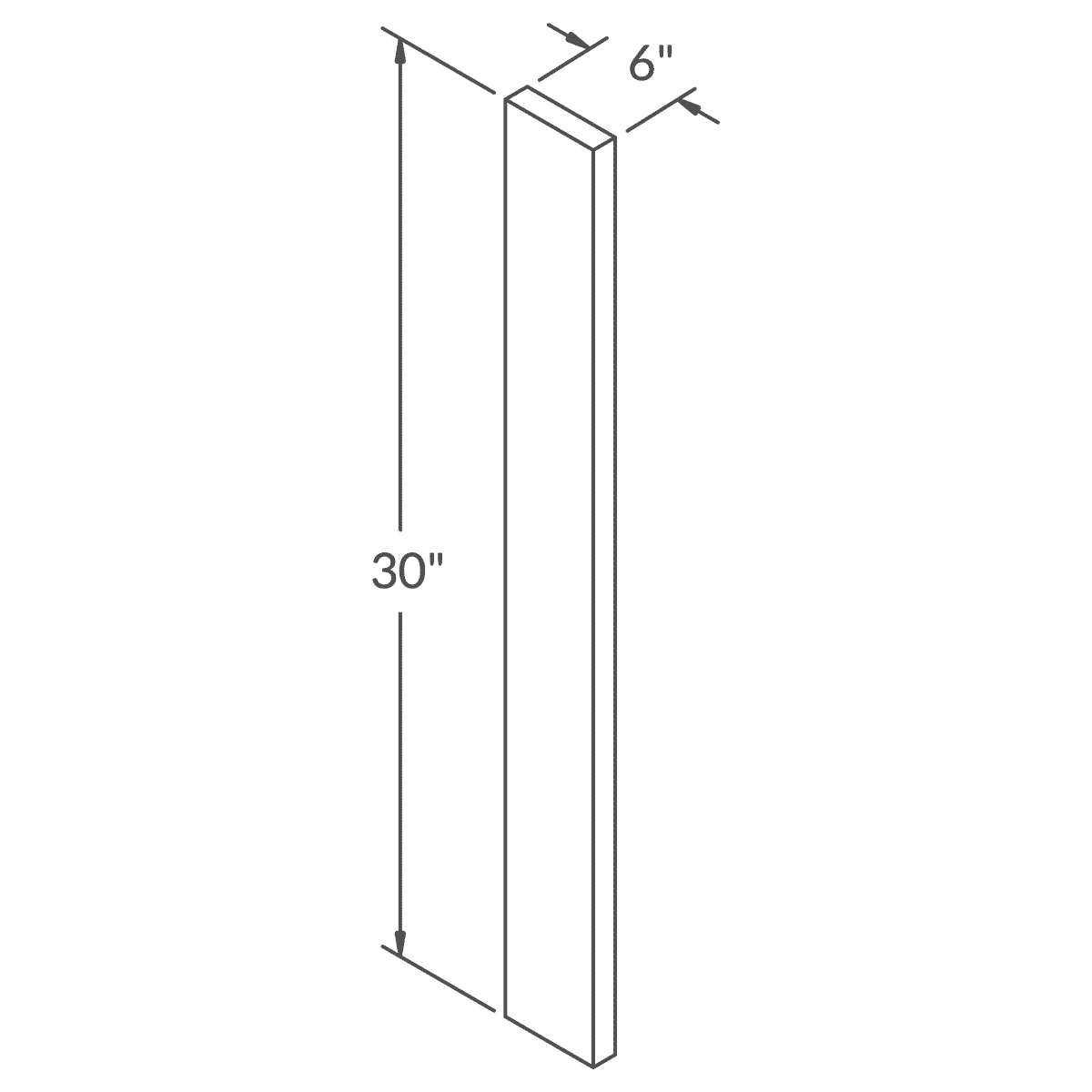 Straight Filler F630 Newport LessCare 6 in. width 30 in. height