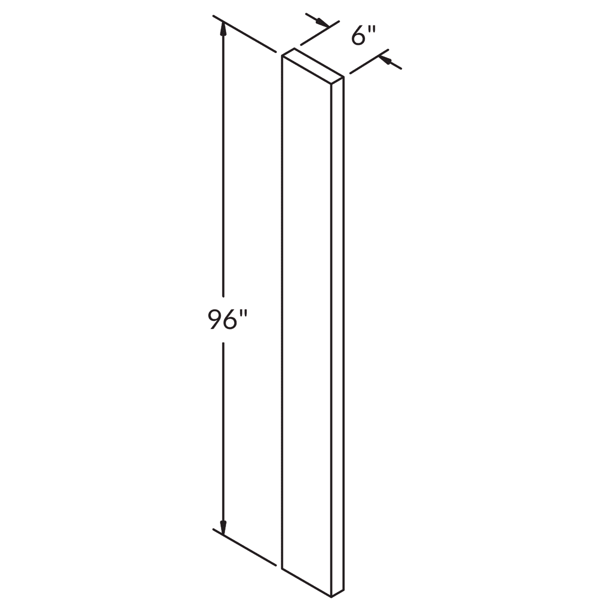 Straight Filler F696 Alpina White LessCare 6 in. width 96 in. height