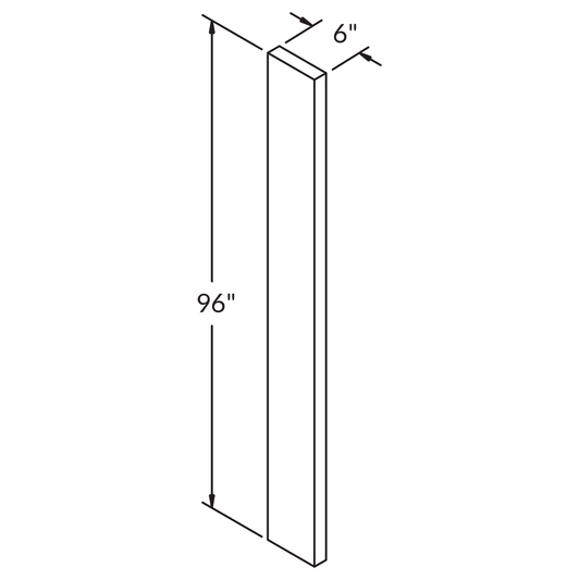 Straight Filler F696 Alpina White LessCare 6 in. width 96 in. height