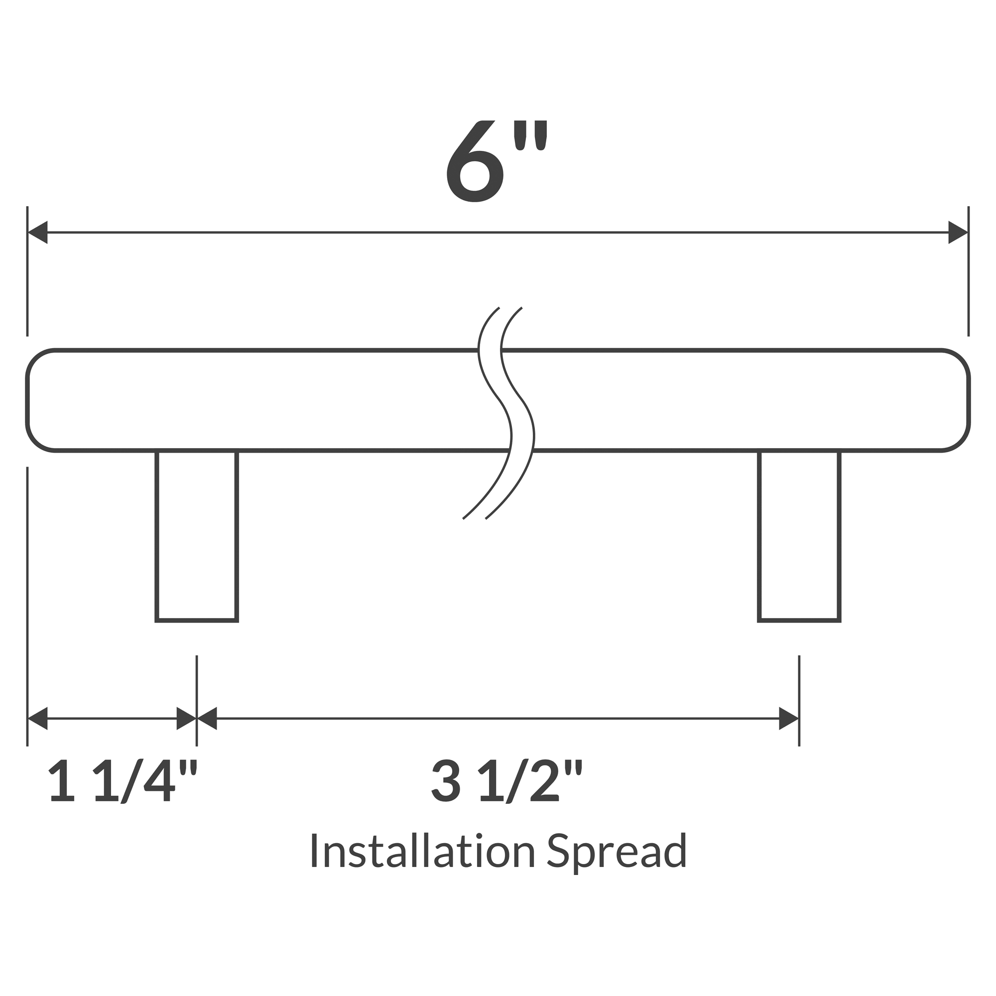 6" Brushed Nickel Bar-Style Handle/Pull LDH-6