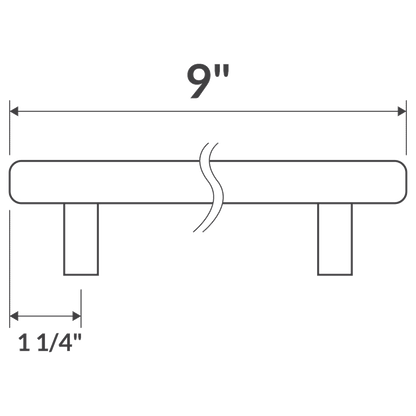 9" Door Pull LDH-9G Gold